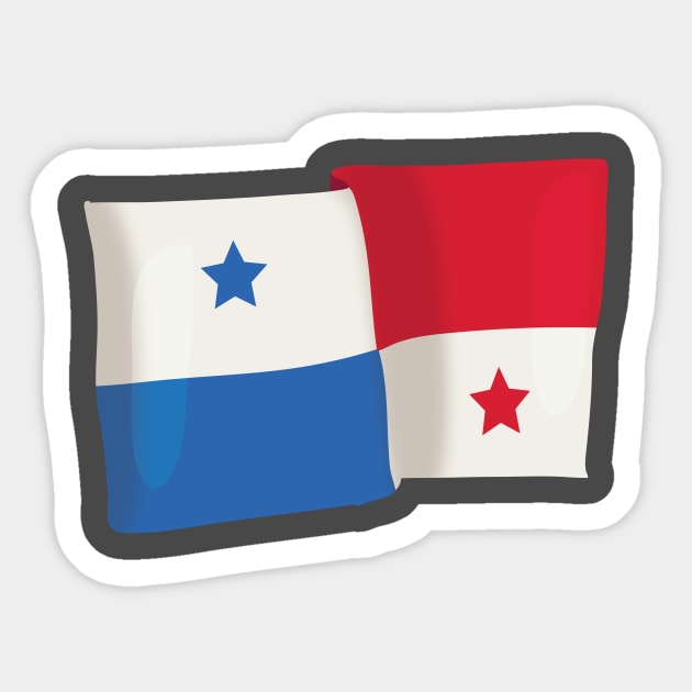 Panama Flag Sticker by nickemporium1